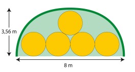 5 x Rundballen mit ∅ 1,70 m