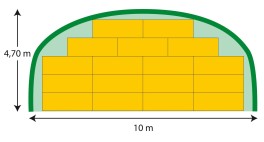 17 x Quaderballen mit 0,80 x 2,20 m