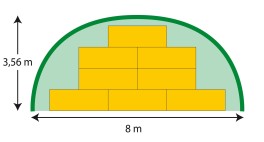 8 x Quaderballen mit 0,80 x 2,20 m