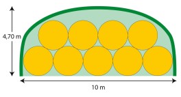 9 x Rundballen mit Ø 1,90 m