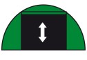 Giebel mit aufrollbarem Tor (B 3,2 m x 2,85 m)