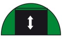 Giebel mit aufrollbarem Tor (B 4,0 m x 3,5 m)