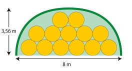 13 x Rundballen mit ∅ 1,20 m